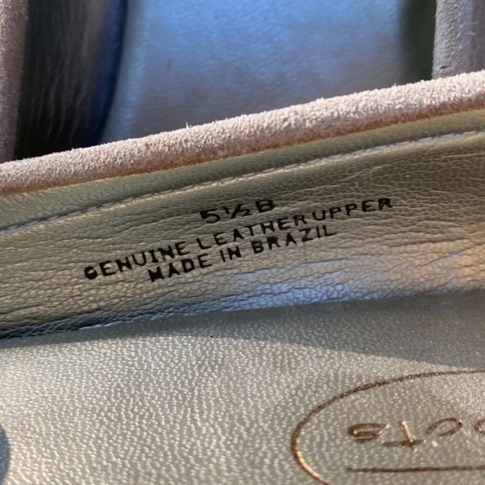 Talbots Suede Kiltie Tassel Loafer Pumps Tan Beige Size 5.5B